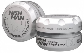 NishMan Coloring&Styling Wax Silver Pomada  100 ml